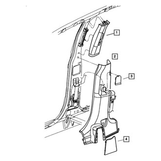 Mopar® - Lower Passenger Side Door Pillar Post Trim Set