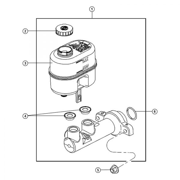 Mopar® - Brake Master Cylinder Reservoir