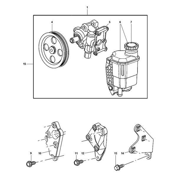 Mopar® R8034326AB Remanufactured Power Steering Pump Kit
