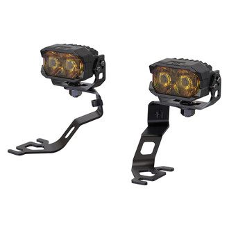 Morimoto® - Hood Ditch Mounted 2Banger HXB Drift SAE 2x24W Wide Beam LED Light Kit