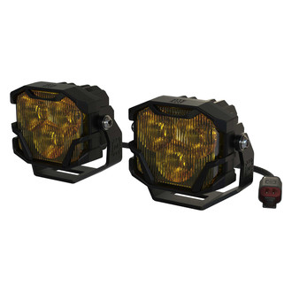 Morimoto® - 4Banger 2.0 NCS SAE 2.6" 2x15.6W Wide Beam Yellow LED Lights