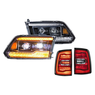 Morimoto® - XB™ Driver and Passenger Side Gloss Black Sequential DRL Bar Projector LED Headlights