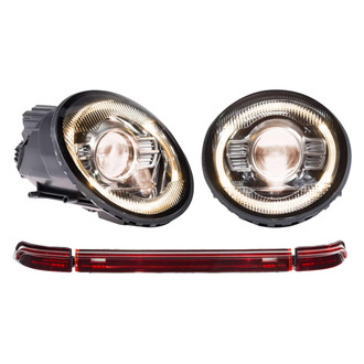 Morimoto® - XB™ Driver and Passenger Side Gunmetal Metallic Halo LED Headlights