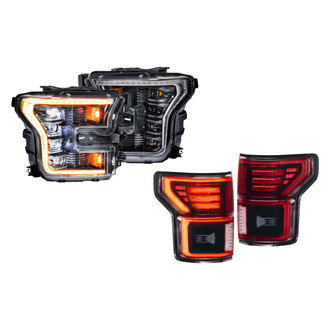 Morimoto® - XB™ Driver and Passenger Side Black Sequential DRL Bar Projector LED Headlights