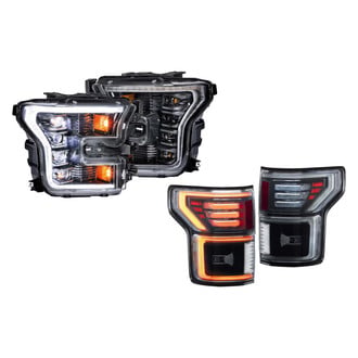 Morimoto® - XB™ Driver and Passenger Side Black Sequential DRL Bar Projector LED Headlight Kits with Smoke Tail Lights