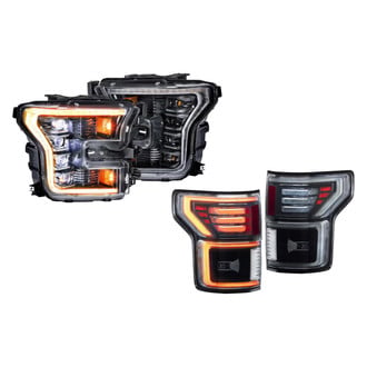 Morimoto® - XB™ Driver and Passenger Side Black Sequential DRL Bar Projector LED Headlight Kits with Smoke Tail Lights