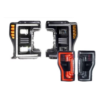 Morimoto® - XB™ Hybrid Driver and Passenger Side DRL Bar Projector LED Headlights