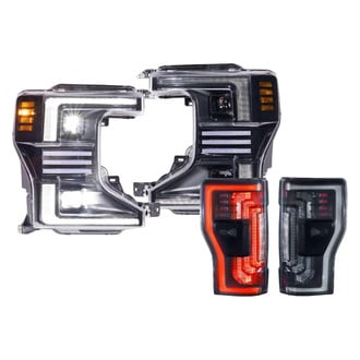 Morimoto® - XB™ Hybrid Driver and Passenger Side Black DRL Bar Projector LED Headlight Kits with Smoke Tail Lights OEM LED