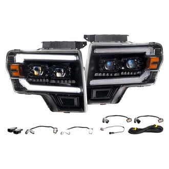 Morimoto® - XB™ Evo Hybrid Driver and Passenger Side Black Sequential DRL Bar Projector LED Headlights