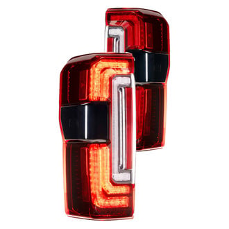Morimoto® - XB™ Driver and Passenger Side Black/Red Fiber Optic LED Tail Lights