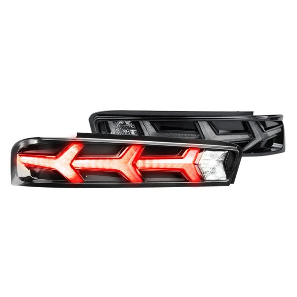 Morimoto® - XB™ Black/Smoke Sequential LED Tail Lights, Chevy Camaro