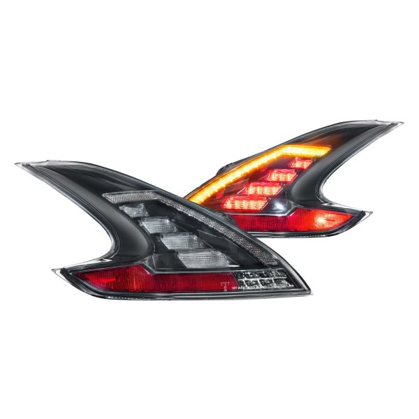 Morimoto® - XB™ Black/Smoke Sequential Fiber Optic LED Tail Lights, Nissan 370Z