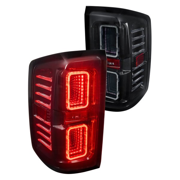 Morimoto® - XB™ Black/Smoke Fiber Optic LED Tail Lights, Chevy Silverado 2500