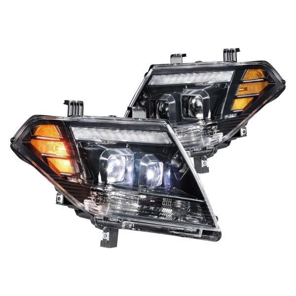 Morimoto® - XB™ Hybrid Black DRL Bar Projector LED Headlights, Nissan Frontier
