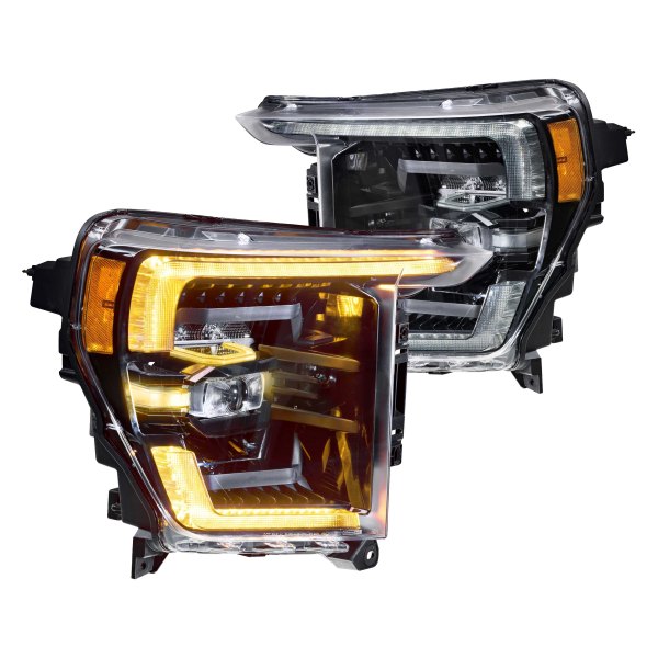 Morimoto® - XB™ Gloss Black Projector LED Headlights with Sequentail Amber DRL