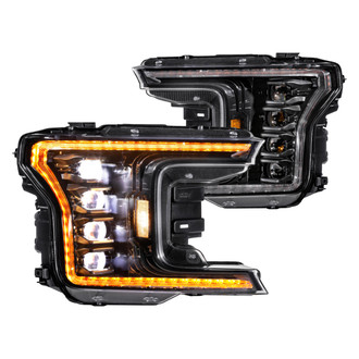 Morimoto® - XB™ Driver and Passenger Side Gloss Black Sequential DRL Bar Projector LED Headlights