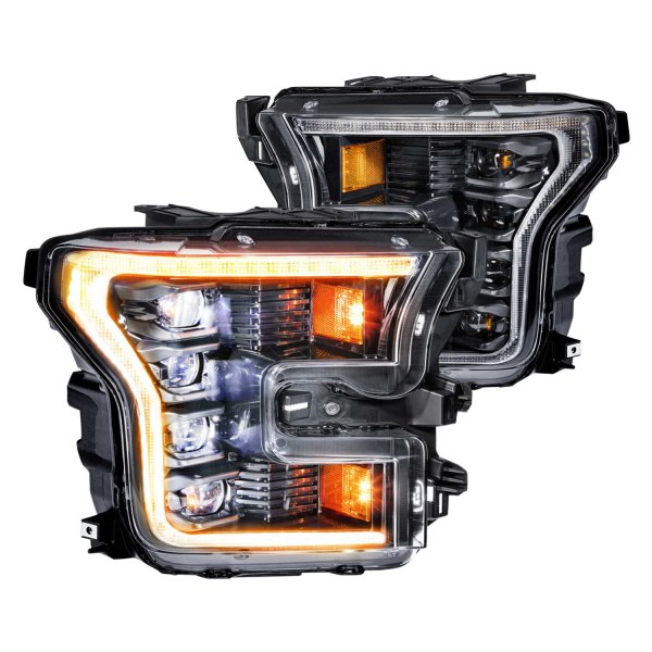 Morimoto® - XB™ Black Sequential DRL Bar Projector LED Headlights, Ford F-150
