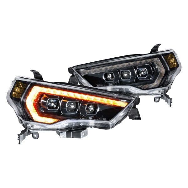 Morimoto® - XB™ Gloss Black Sequential DRL Bar Projector LED Headlights, Toyota 4Runner