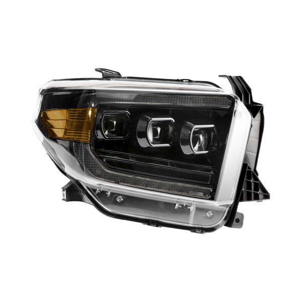 Morimoto® - XB™ Gloss Black Sequential DRL Bar Projector LED Headlights, Toyota Tundra
