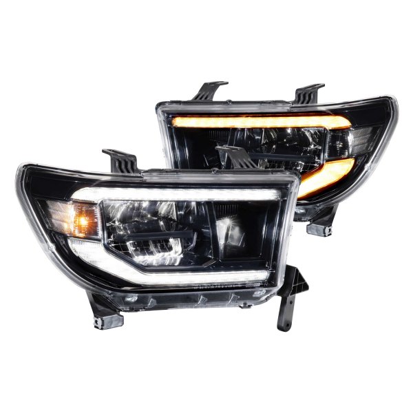 Morimoto® - XB™ Gloss Black Sequential DRL Bar LED Headlights, Toyota Tundra
