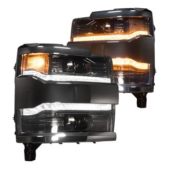 Morimoto® - XB™ Driver and Passenger Side Gloss Black Sequential DRL Bar Projector LED Headlights