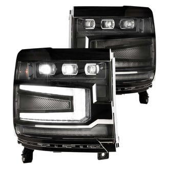 Morimoto® LF542-ASM - XB™ Driver and Passenger Side Black Sequential DRL Bar Projector LED Headlights
