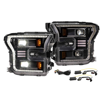 Morimoto® - XB™ Hybrid Driver and Passenger Side Black LED Headlights