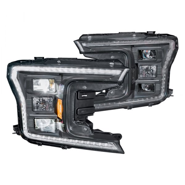 Morimoto® - XB™ Hybrid Black DRL Bar Projector LED Headlights, Ford F-150