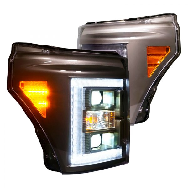 Morimoto® - XB™ Hybrid Gunmetal DRL Bar Projector LED Headlights