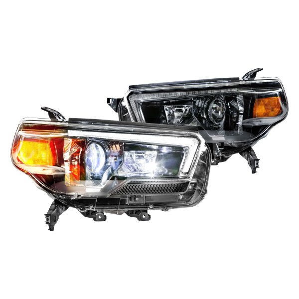Morimoto® - XB™ Hybrid Black DRL Bar Projector LED Headlights, Toyota 4Runner