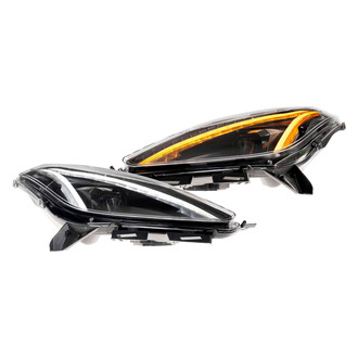 Morimoto® LF779 - XB™ Gen II Driver and Passenger Side Gloss Black Sequential DRL Bar Projector LED Headlights