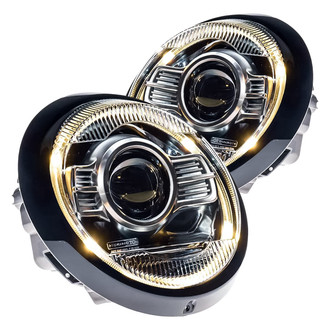 Morimoto® - XB™ Driver and Passenger Side Gunmetal Metallic Halo LED Headlights