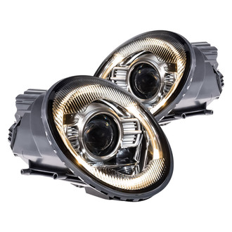Morimoto® - XB™ Driver and Passenger Side Gunmetal Metallic Halo LED Headlights