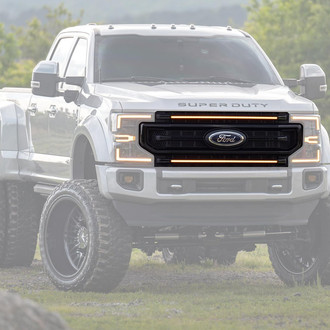 Morimoto® - 1-Pc XBG Primer-ready Black Main Grille with Amber DRL Lights