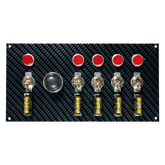 Moroso® - Grey/Black Fiber Dash Mount Switch Panel