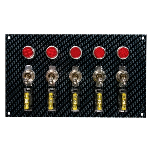 Moroso® 74148 Grey/Black Fiber Dash Mount Switch Panel