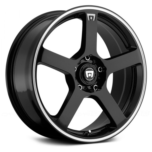 MOTEGI RACING® - MR116 Gloss Black with Machined Stripe