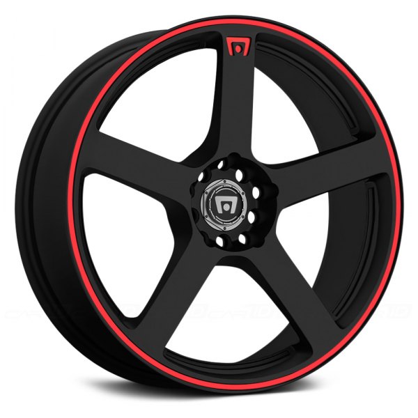 MOTEGI RACING® - MR116 Matte Black with Red Stripe