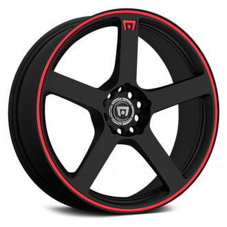 MR116 Matte Black with Red Stripe