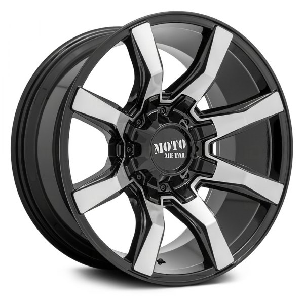 MOTO METAL® - MO804 SPIDER Gloss Black with Machined Face