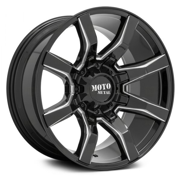 MOTO METAL® - MO804 SPIDER Gloss Black with Milled Accents