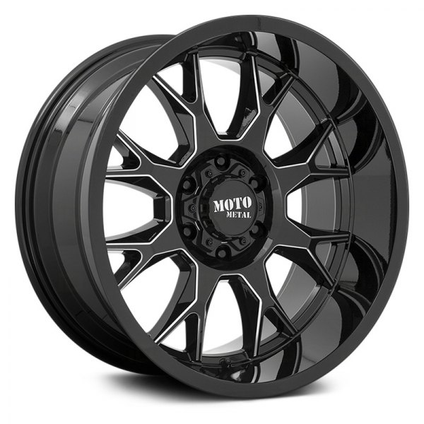 MOTO METAL® - MO806 TALON Gloss Black with Milled Accents
