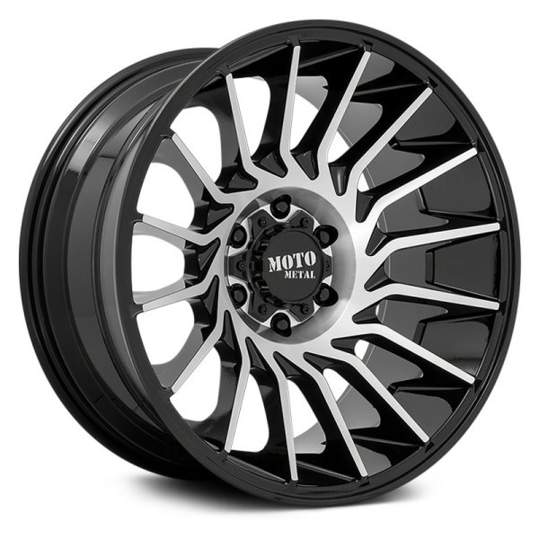 MOTO METAL® - MO807 SHOCKWAVE Gloss Black with Machined Face