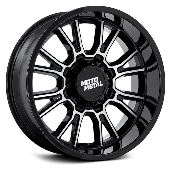 MOTO METAL® - MO810 LEGACY Gloss Black with Machined Face