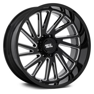 WOLF GANG! 2019❤︎MONOTONE Edition-100pcs MOTO METAL® MO811 COMBAT Wheels - Gloss Black with Milled