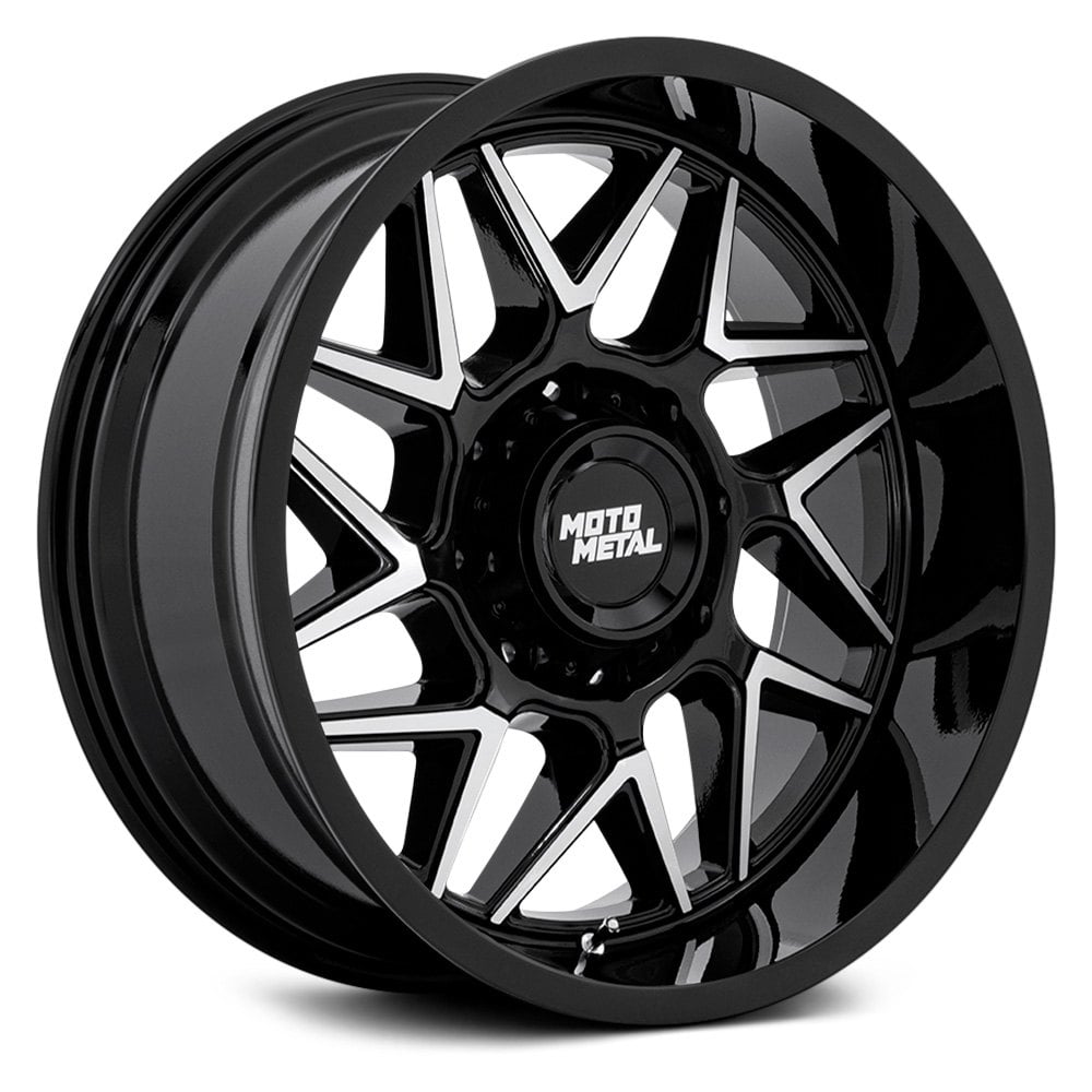 MOTO METAL® MO812 TURBINE Wheels - Gloss Black with Machined Face Rims