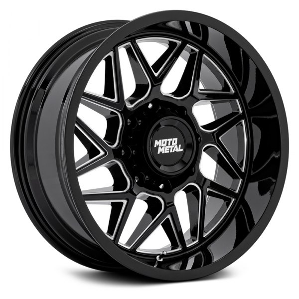 MOTO METAL® - MO812 TURBINE Gloss Black with Milled Accents