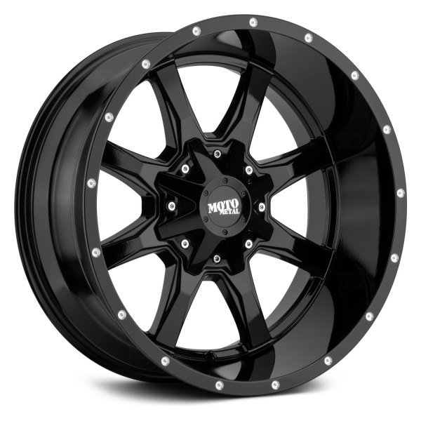 MOTO METAL® - MO970 (MADE IN USA) Gloss Black with Milled Lip