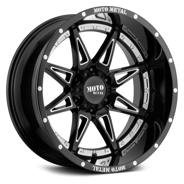 MOTO METAL® - MO993 Gloss Black with Milled Accents