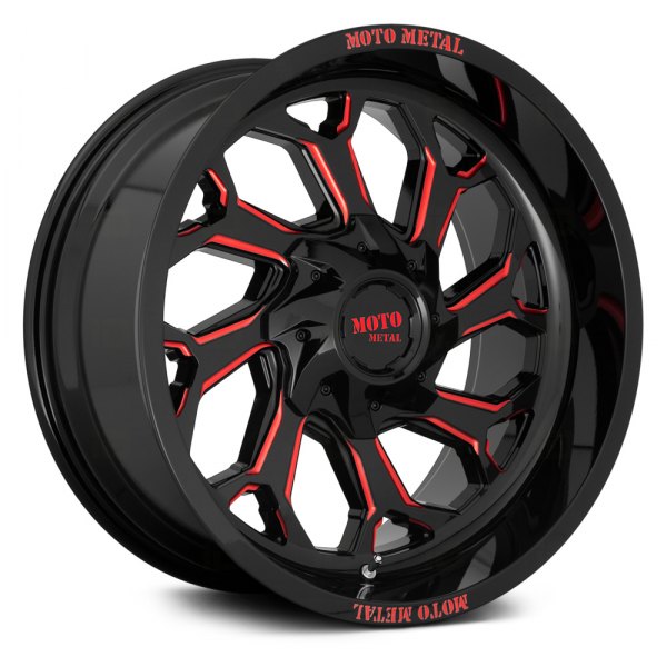 MOTO METAL® MO999 REAPER Wheels Gloss Black with Red
